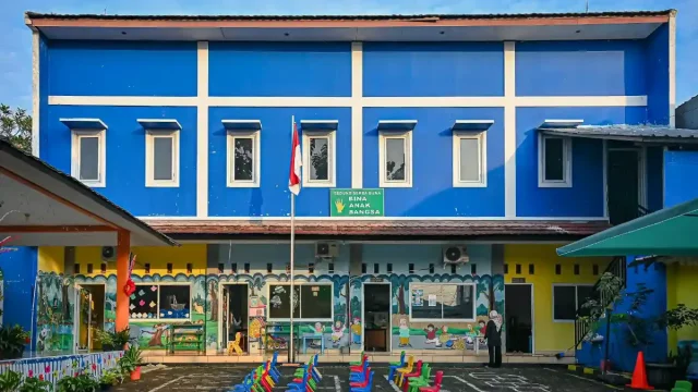 Tampak gedung PAUD Alifah di Gandul, Cinere